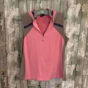 Jamie Sadock sleevelesss pink and tan top S